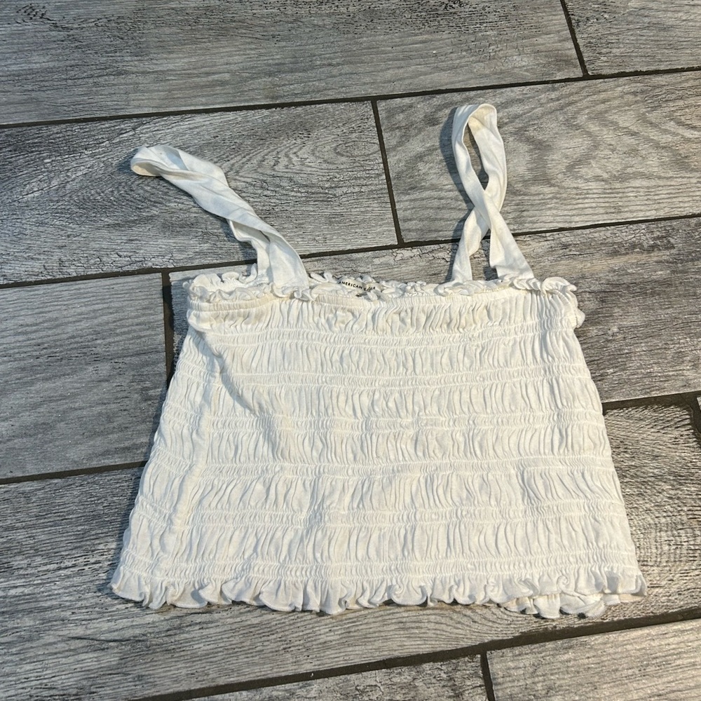 American Eagle White Tank Top Size M